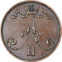 5 пенни 1875 года  Для Финляндии
