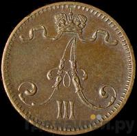 1 пенни 1882 года  Для Финляндии