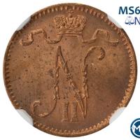 1 пенни 1907 года  Для Финляндии