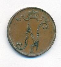 5 пенни 1908 года  Для Финляндии