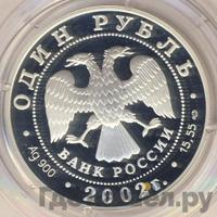 1 рубль 2002 года СПМД