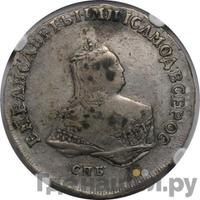 Полтина 1753 года СПБ IM