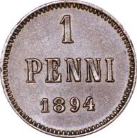 1 пенни 1894 года  Для Финляндии