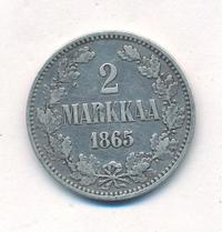2 марки 1865 года S Для Финляндии