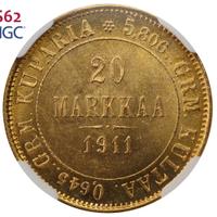 20 марок 1911 года L Для Финляндии