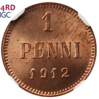 1 пенни 1912 года  Для Финляндии