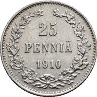25 пенни 1910 года L Для Финляндии