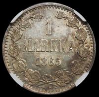 1 марка 1865 года S Для Финляндии