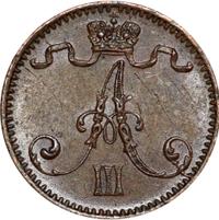 1 пенни 1894 года  Для Финляндии