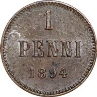 1 пенни 1894 года  Для Финляндии