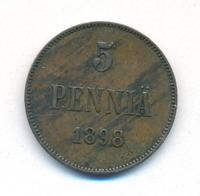 5 пенни 1898 года  Для Финляндии