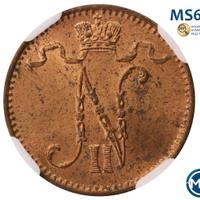 1 пенни 1909 года  Для Финляндии