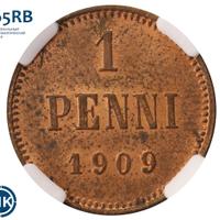 1 пенни 1909 года  Для Финляндии