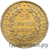 25 злотых 1829 года FH Для Польши