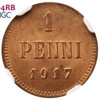 1 пенни 1917 года  Для Финляндии