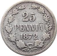 25 пенни 1872 года S Для Финляндии