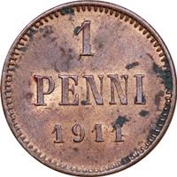 1 пенни 1911 года  Для Финляндии
