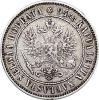 1 марка 1892 года L Для Финляндии