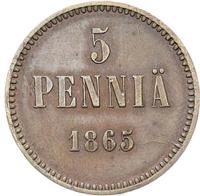 5 пенни 1865 года  Для Финляндии