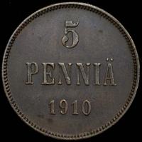 5 пенни 1910 года  Для Финляндии