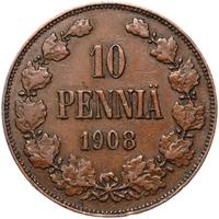 10 пенни 1908 года  Для Финляндии
