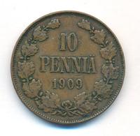 10 пенни 1909 года  Для Финляндии