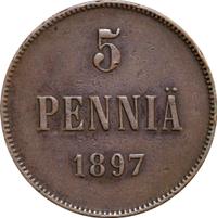 5 пенни 1897 года  Для Финляндии