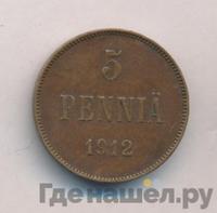 5 пенни 1912 года  Для Финляндии