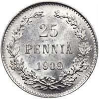 25 пенни 1909 года L Для Финляндии
