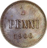 1 пенни 1906 года  Для Финляндии