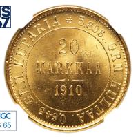 20 марок 1910 года L Для Финляндии