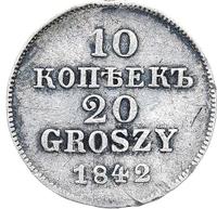 10 копеек - 20 грошей 1842 года МW Русско-Польские
