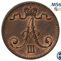 1 пенни 1884 года  Для Финляндии