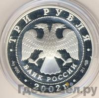 3 рубля 2002 года СПМД