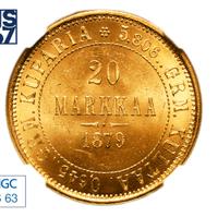 20 марок 1879 года S Для Финляндии