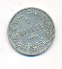 1 марка 1874 года S Для Финляндии