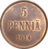 5 пенни 1914 года  Для Финляндии