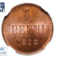 1 пенни 1893 года  Для Финляндии