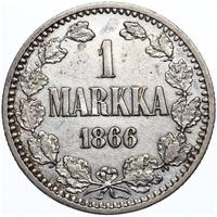 1 марка 1866 года S Для Финляндии