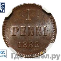 1 пенни 1882 года  Для Финляндии