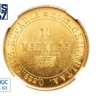 10 марок 1879 года S Для Финляндии