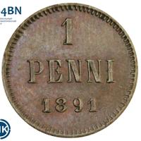 1 пенни 1891 года  Для Финляндии