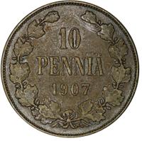 10 пенни 1907 года  Для Финляндии