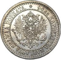 1 марка 1866 года S Для Финляндии