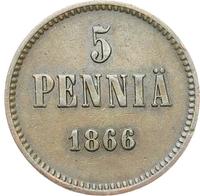 5 пенни 1866 года  Для Финляндии