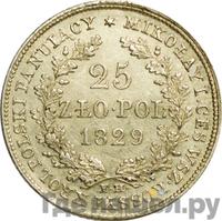 25 злотых 1829 года FH Для Польши