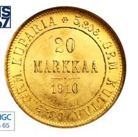 20 марок 1910 года L Для Финляндии