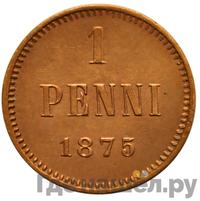 1 пенни 1875 года  Для Финляндии