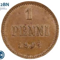 1 пенни 1907 года  Для Финляндии