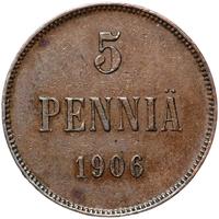 5 пенни 1906 года  Для Финляндии